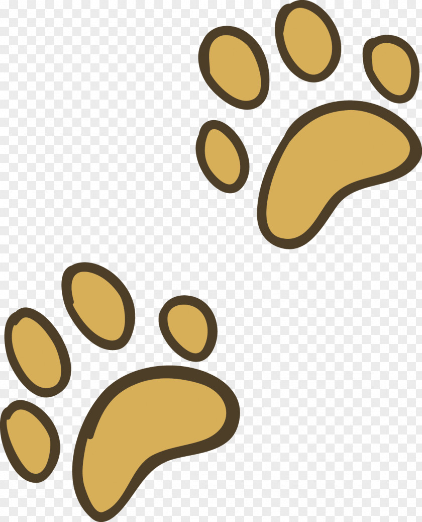 Hand Painted Animal Footprints Dog Clip Art PNG