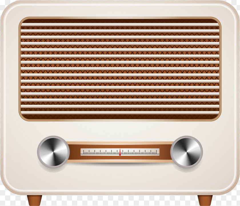 Vector Radio Internet FM Broadcasting Antique PNG