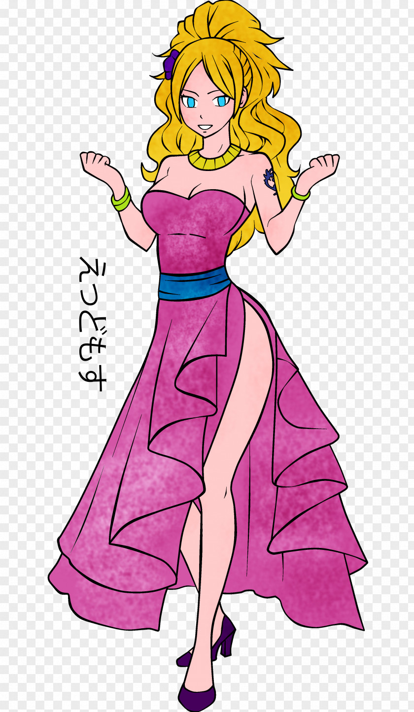Fairy Tail Jenny Woman Illustration Cartoon Gown PNG