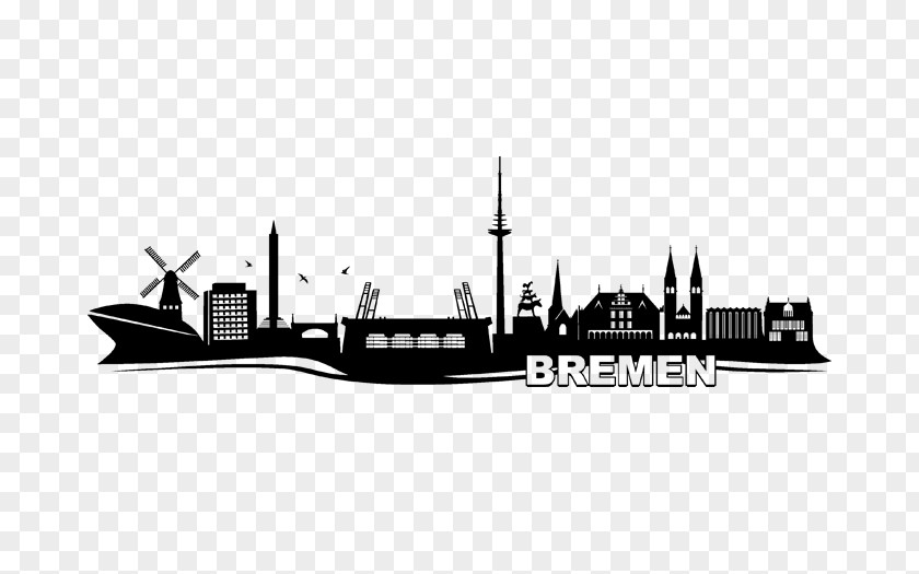 Kl Skyline Silhouette SV Werder Bremen Wall Decal Sticker Ingrain Wallpaper PNG