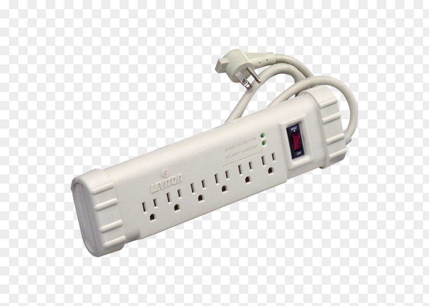 Leviton Electrical Sockets Power Strips & Surge Suppressors Protection Devices S1000-PS Office Grade Strip With Six Outlets 120 Volt/15 Amp Cable PNG