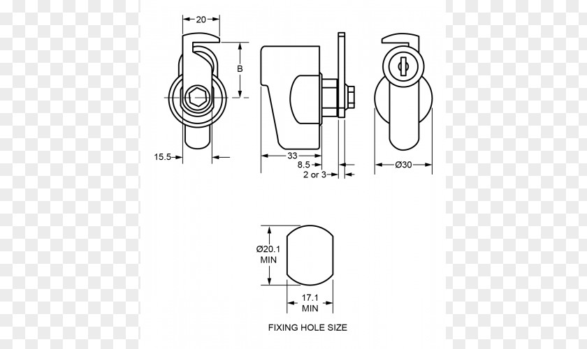Design Door Handle Technical Drawing PNG