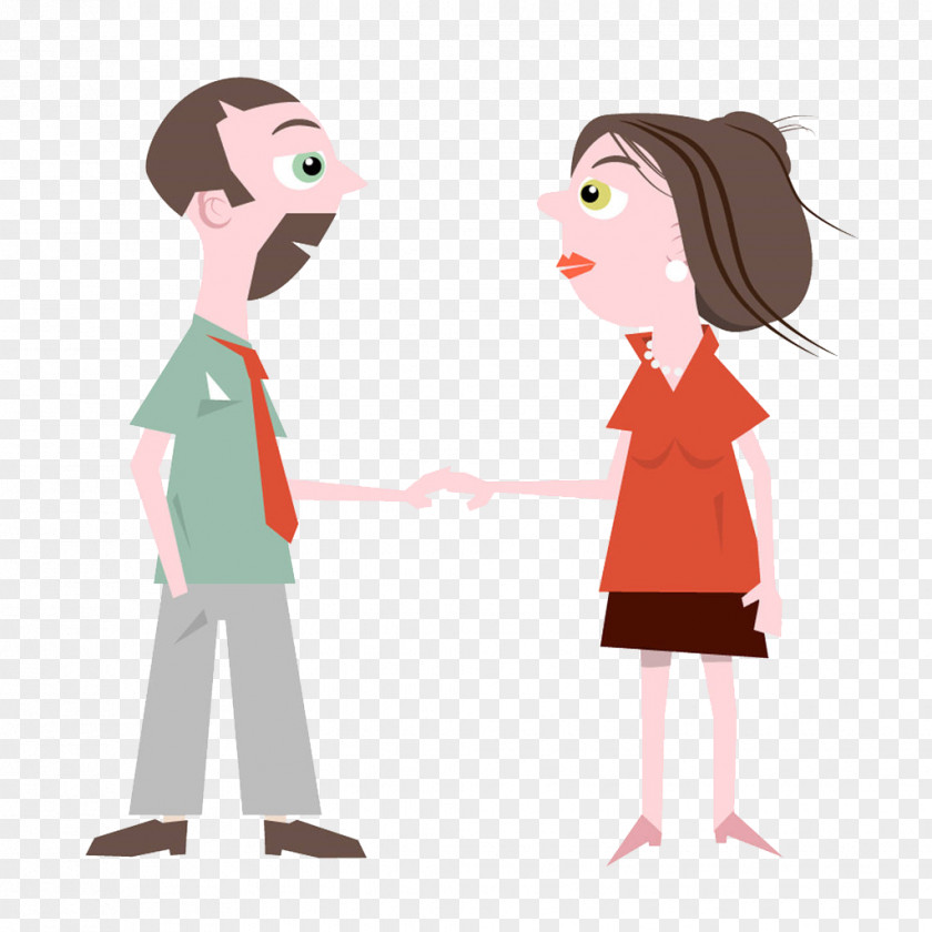 Handshake Of The Couple Echtpaar Cartoon Significant Other Poster PNG