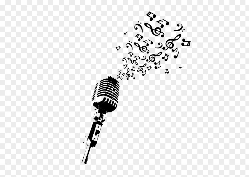 Microphone Musical Note Drawing PNG