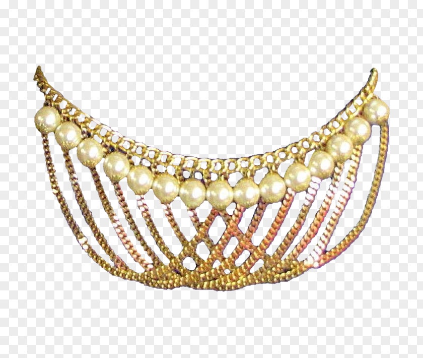 Belt Necklace Jewellery Pearl Chain Gold PNG