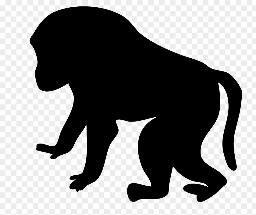 Contour Mandrill Primate Drawing Clip Art PNG