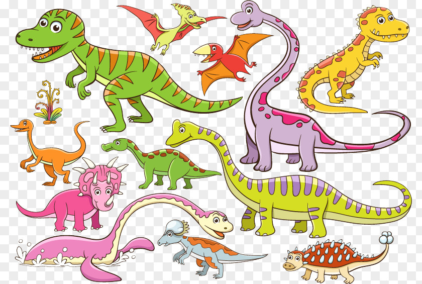 Vector Dinosaurs Dinosaur Cartoon Royalty-free Illustration PNG