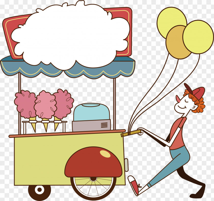 A Peddler Of Candy Carts Drawing Sweetness Clip Art PNG