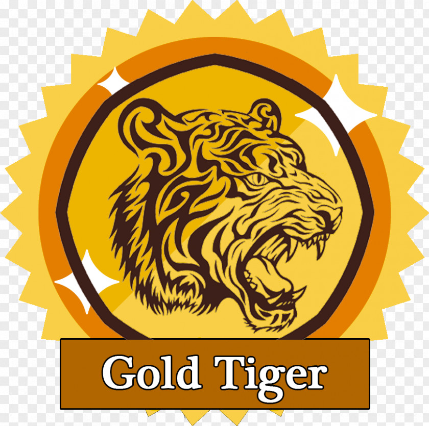 Certificate Gold Design Creeper Golden Tiger White PNG
