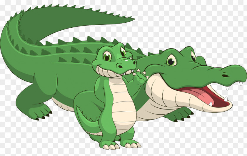 Hand-painted Crocodile American Alligator Reptile Cartoon PNG