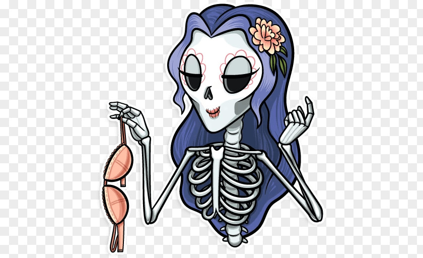 La Calavera Catrina Sticker Telegram Clip Art PNG