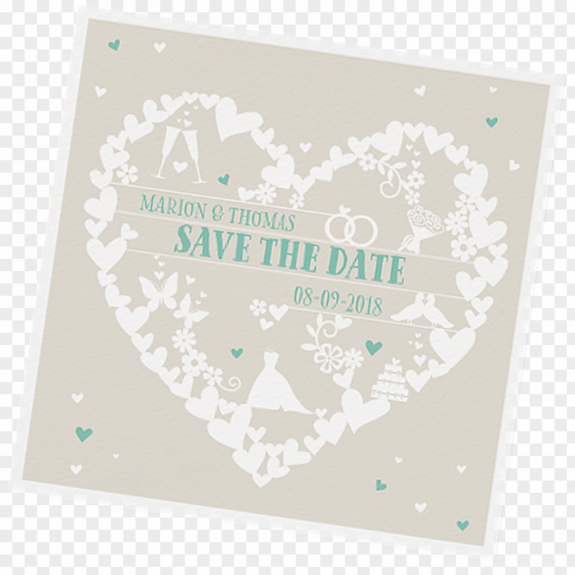 Save The Date Paper Green Font PNG
