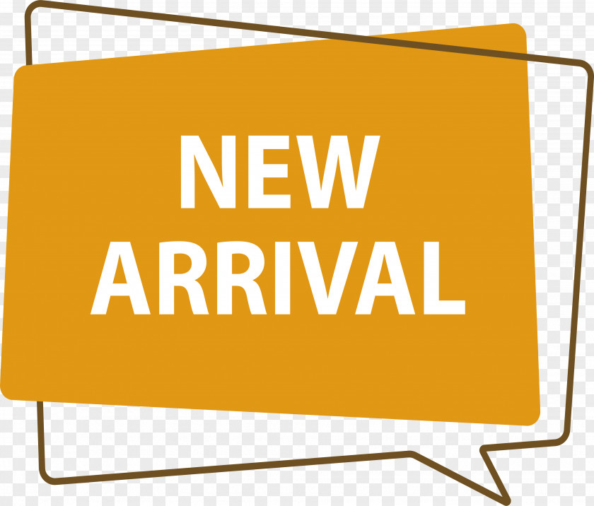 Yellow New Arrival Heading Box Royalty-free Sticker Illustration PNG