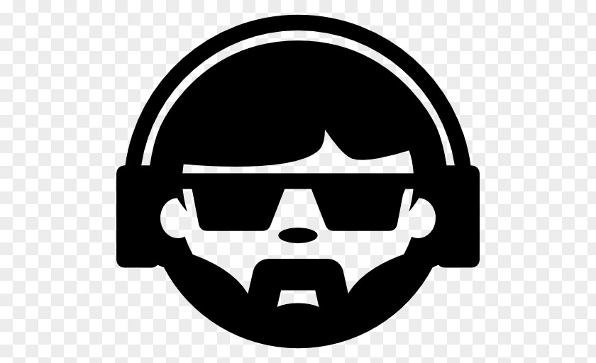 Beard Face Headphones Logo Symbol PNG