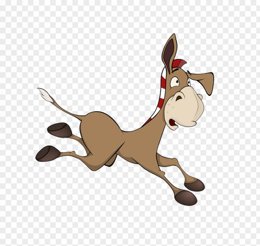 Cartoon Crazy Donkey Animation Illustration PNG