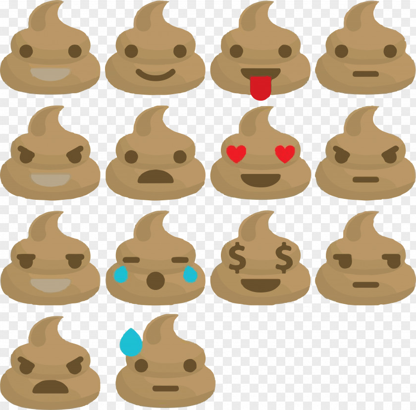 Cartoon Flute Expression Package Vector Pile Of Poo Emoji Feces Emoticon Sticker PNG