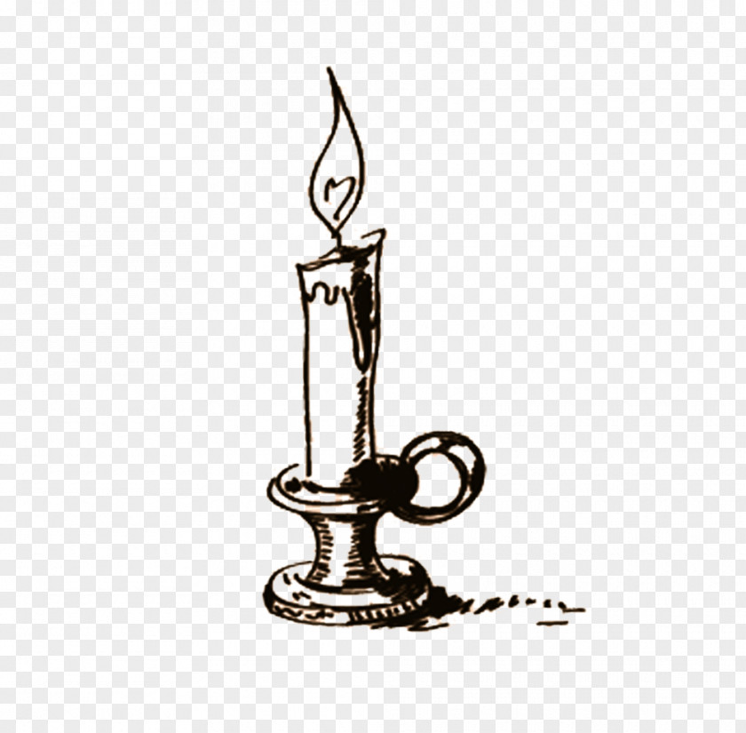 Hand-painted Candles Candle Presentation PNG