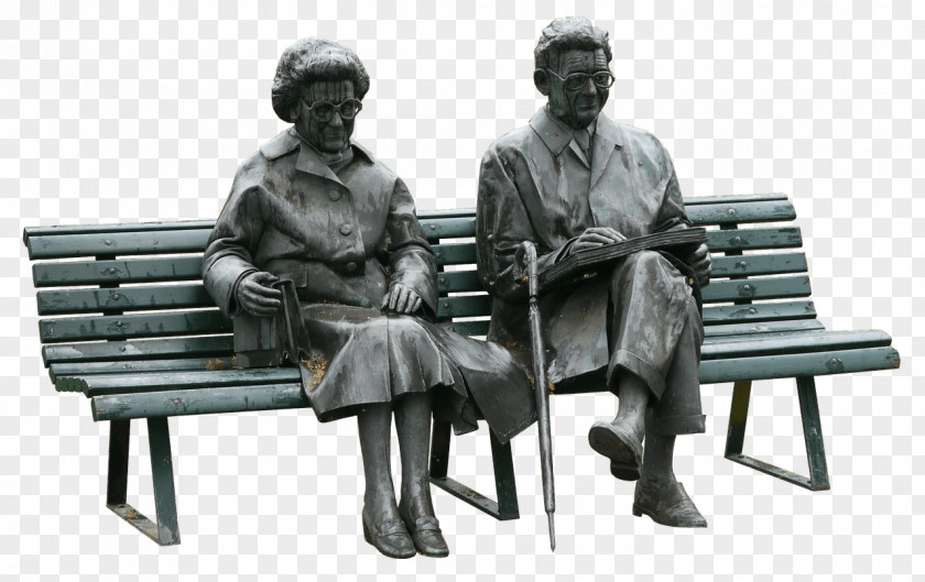 Old People Bronze Sculpture Statue Foliranti PNG