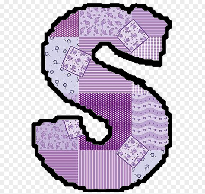 Patchwork Letter Alphabet S Drawing PNG
