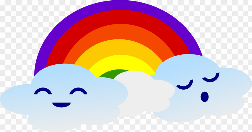 Rainbow Cloud Weather Clip Art PNG