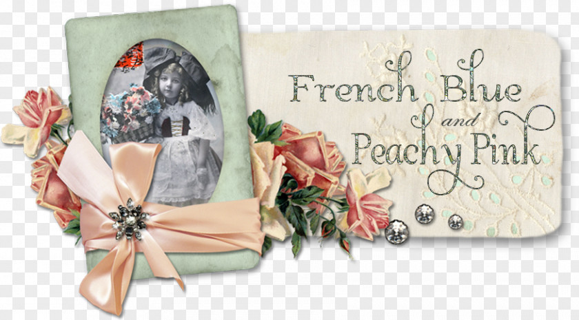 Shabby Chic Flower Vintage Clothing Retro Style Sago Pudding Blue Fashion PNG