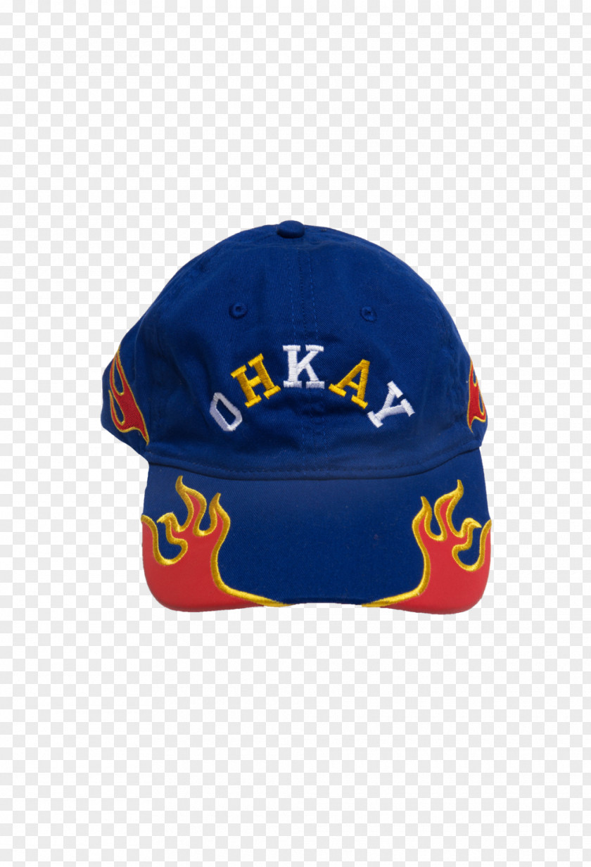 Blue Fire Baseball Cap Hat Headgear PNG
