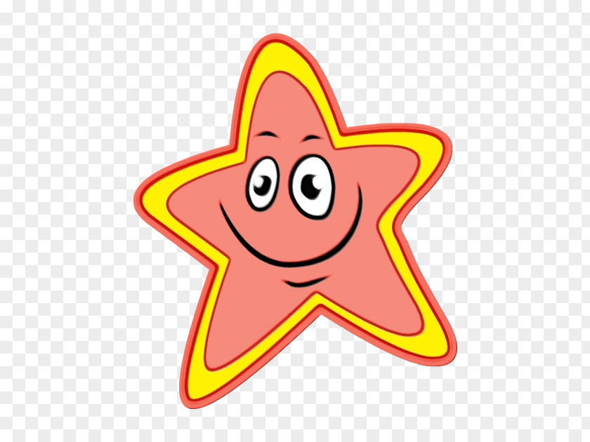 Star Sticker Smiley Face Background PNG
