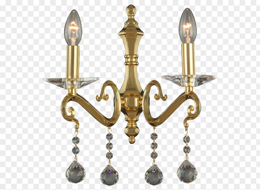 Gold Chandelier Ceiling Wall Light PNG