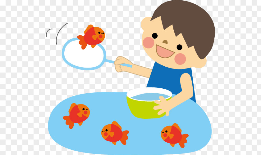 Goldfish Scooping Illustration Festival Aquarium PNG