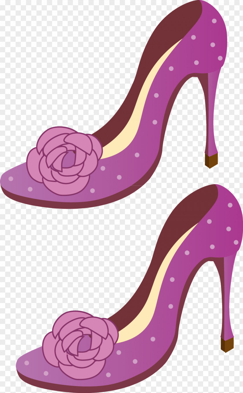 Purple High Heels High-heeled Footwear Shoe PNG