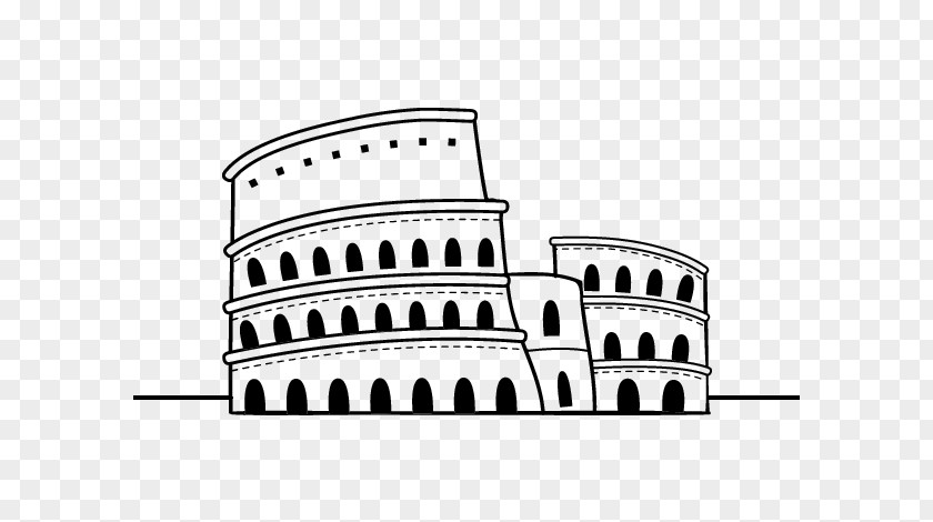 Colosseum Drawing Ancient Rome Coloring Book PNG