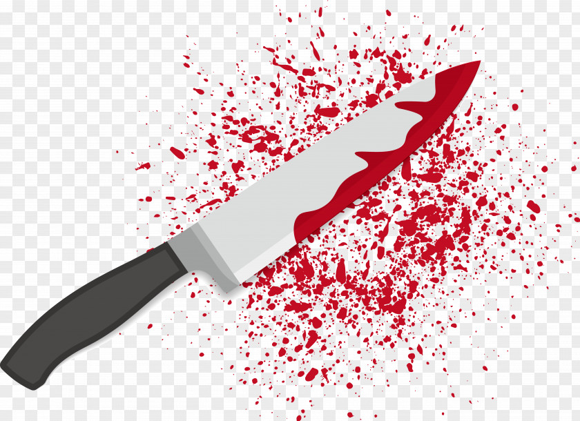Knives And Splashes Of Blood Knife PNG