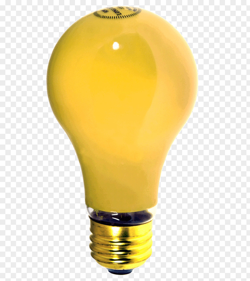 Light Incandescent Bulb A-series Yellow PNG