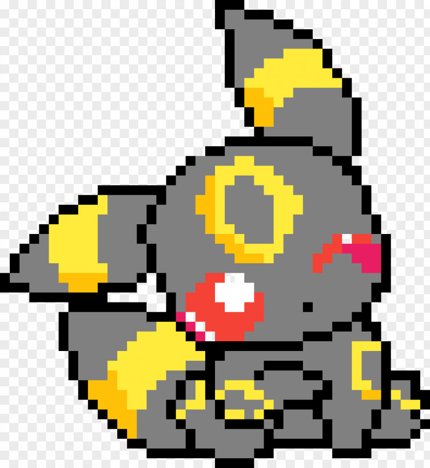 Pixel Art Pokemon Umbreon Minecraft PNG