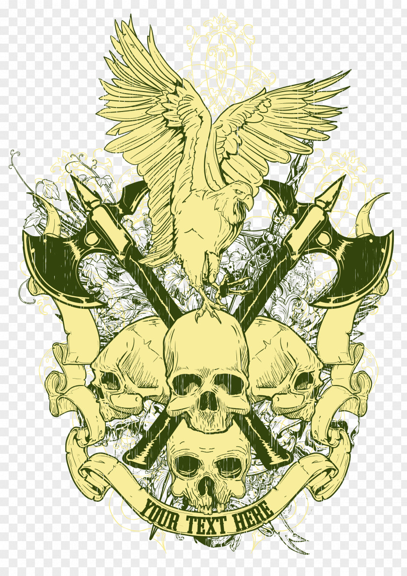 Skeleton Ax Printing Illustration PNG