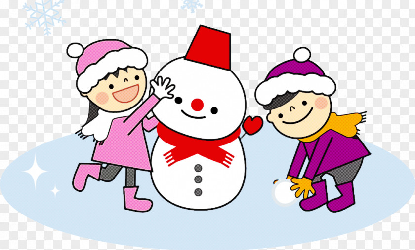 Cartoon Pink Happy Christmas Eve Pleased PNG