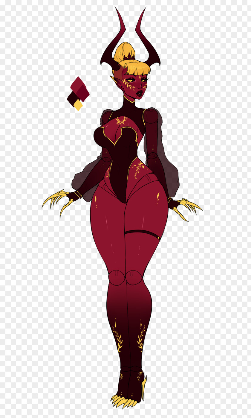 Demon Female Costume Design Legendary Creature Clip Art PNG