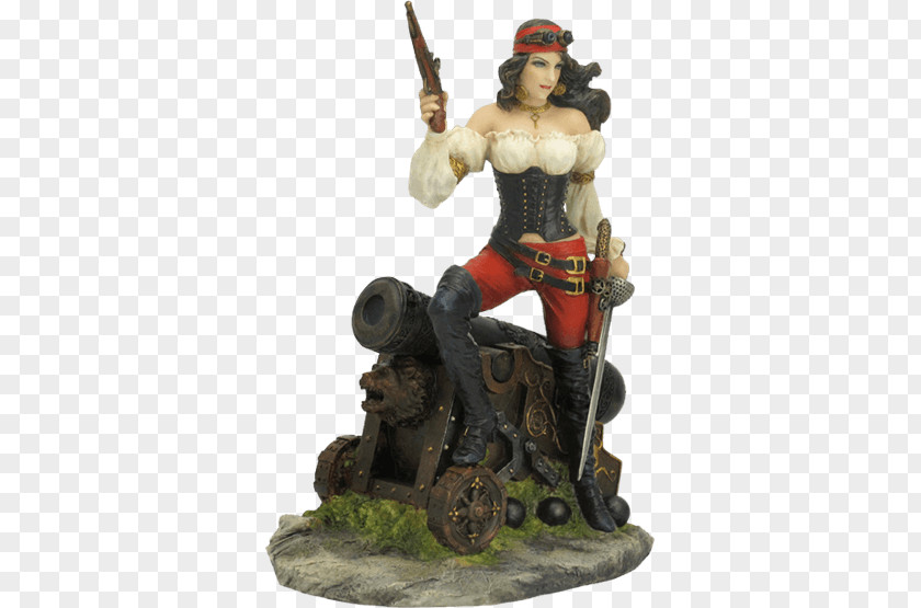 Pirate Woman Statue Figurine Golden Age Of Piracy Sculpture PNG