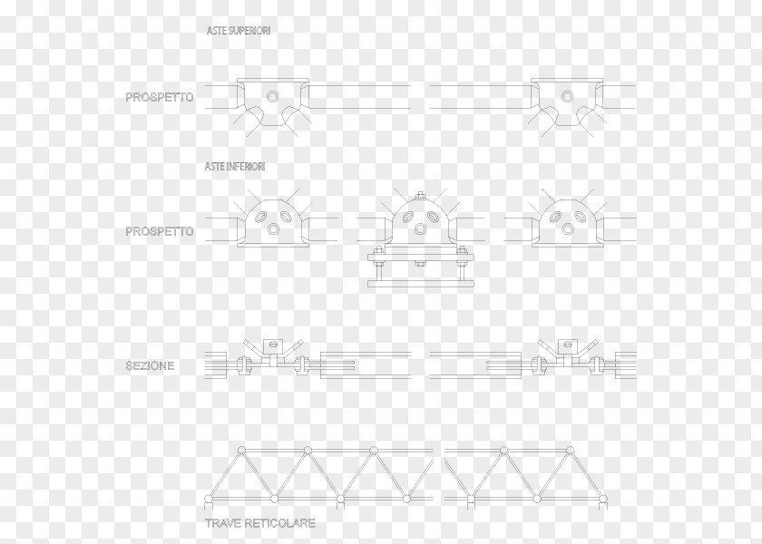 Trave Truss Space Frame Beam Solaio Particolare Costruttivo PNG