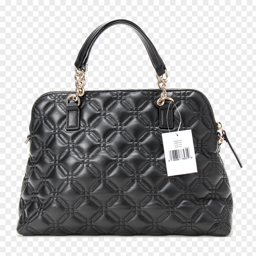 Kate Spade Black Leather Shoulder Bag Tote Handbag PNG