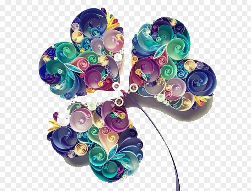 Painting Paper Clover Craft Quilling Art Papercutting PNG