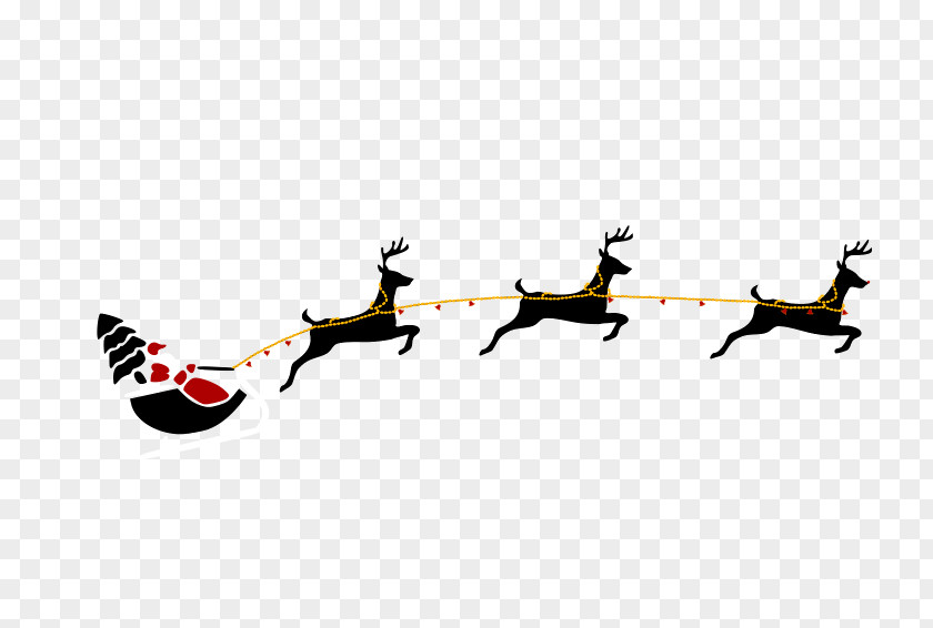 Santa Claus Giving Gifts Picture Material Rudolph Reindeer Clip Art PNG