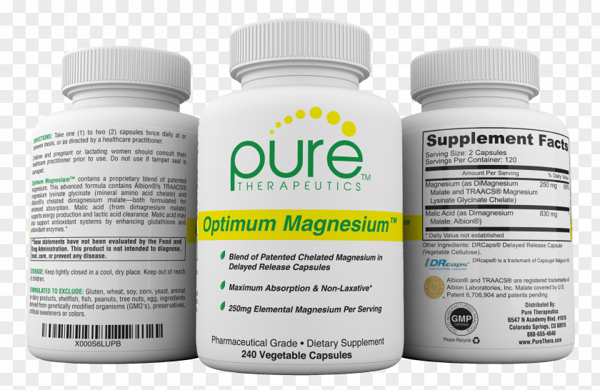 Health Dietary Supplement Magnesium Glycinate Therapy B Vitamins PNG