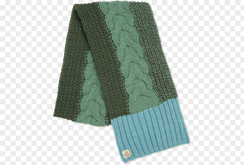 Knitting Life Wool Shawl Scarf Turquoise PNG
