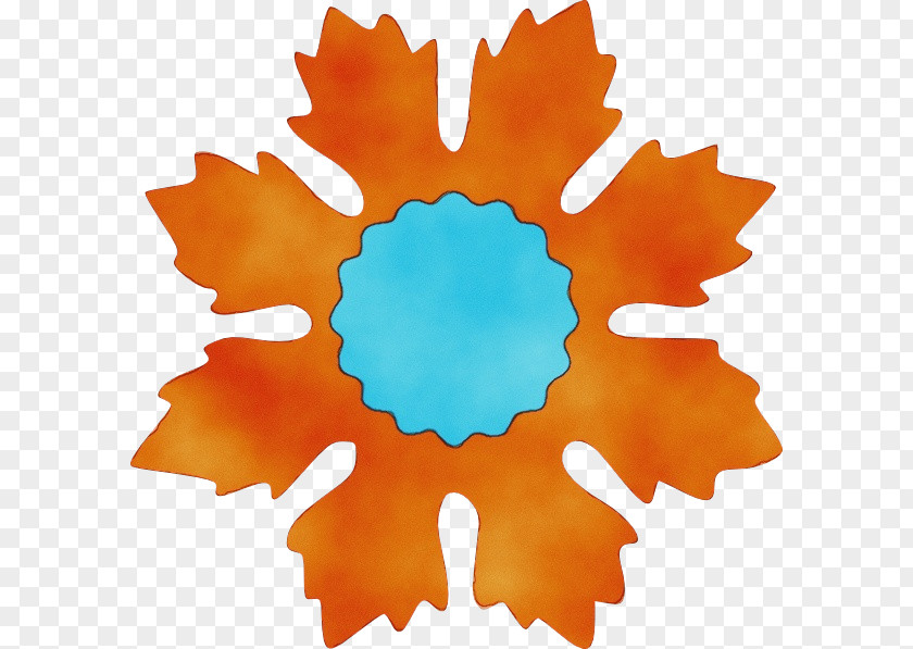 Leaf Orange Watercolor PNG