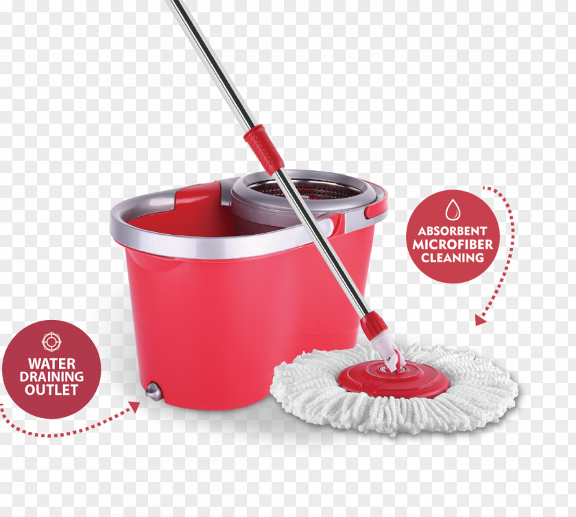 Mop Floor Cleaning Microfiber Bucket PNG