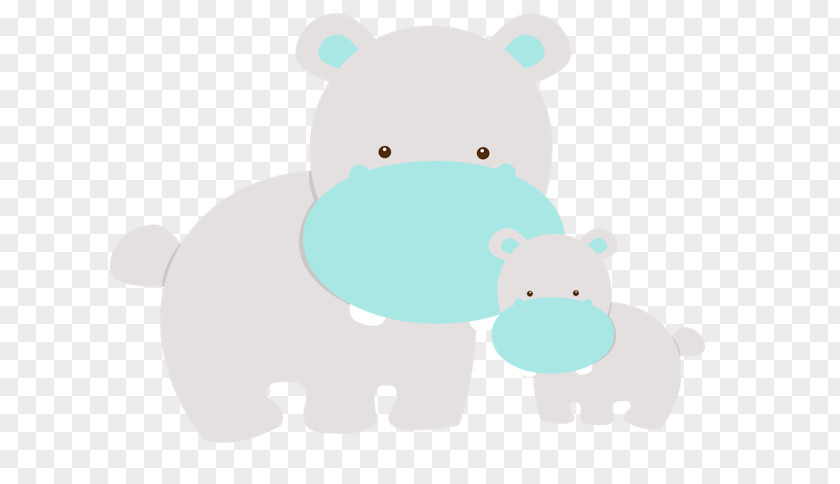 Pig Hippopotamus Baby Shower Animal Clip Art PNG