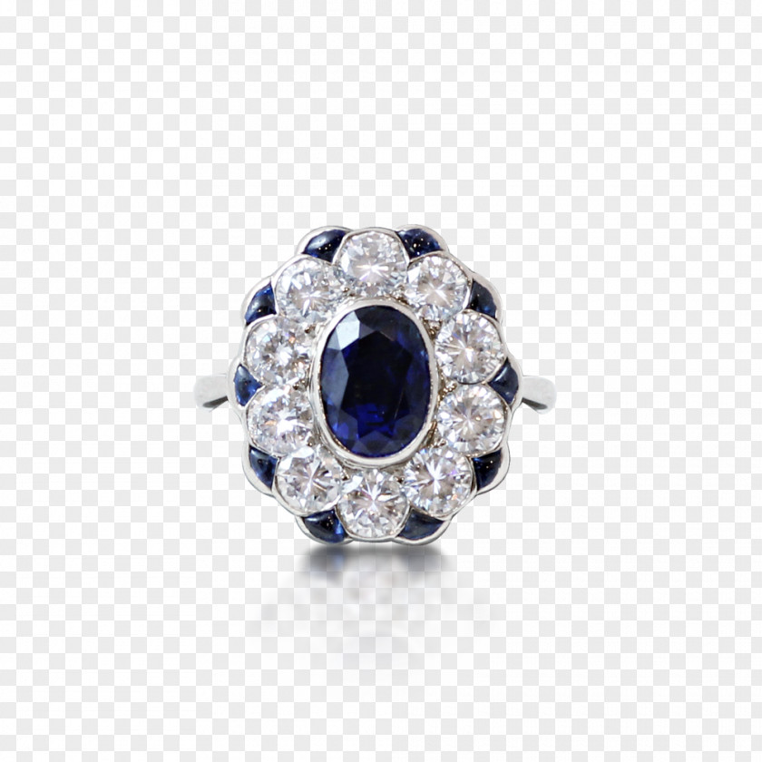 Sapphire Engagement Ring Jewellery Platinum PNG
