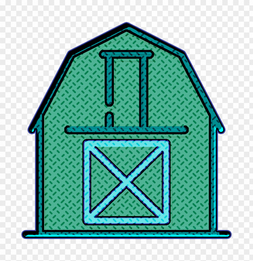 Barn Icon Linear Color Farming Elements PNG