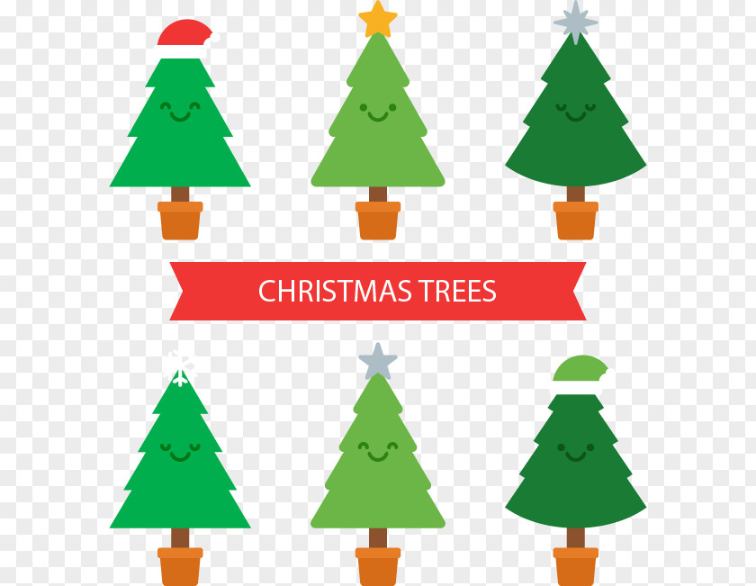 Christmas Tree Expression Package Creative Book PNG